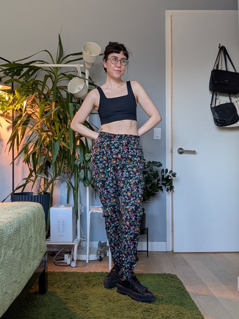 BEL KAZAN tapered multicolor trousers, size S